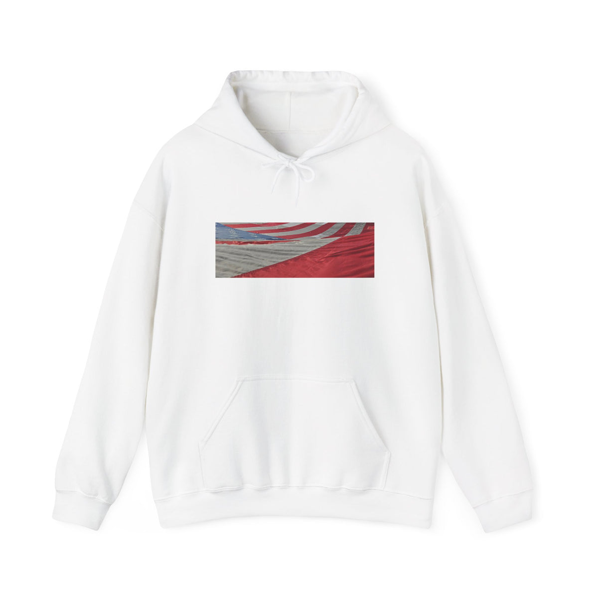 Tattered Restored American Flag Hoodie