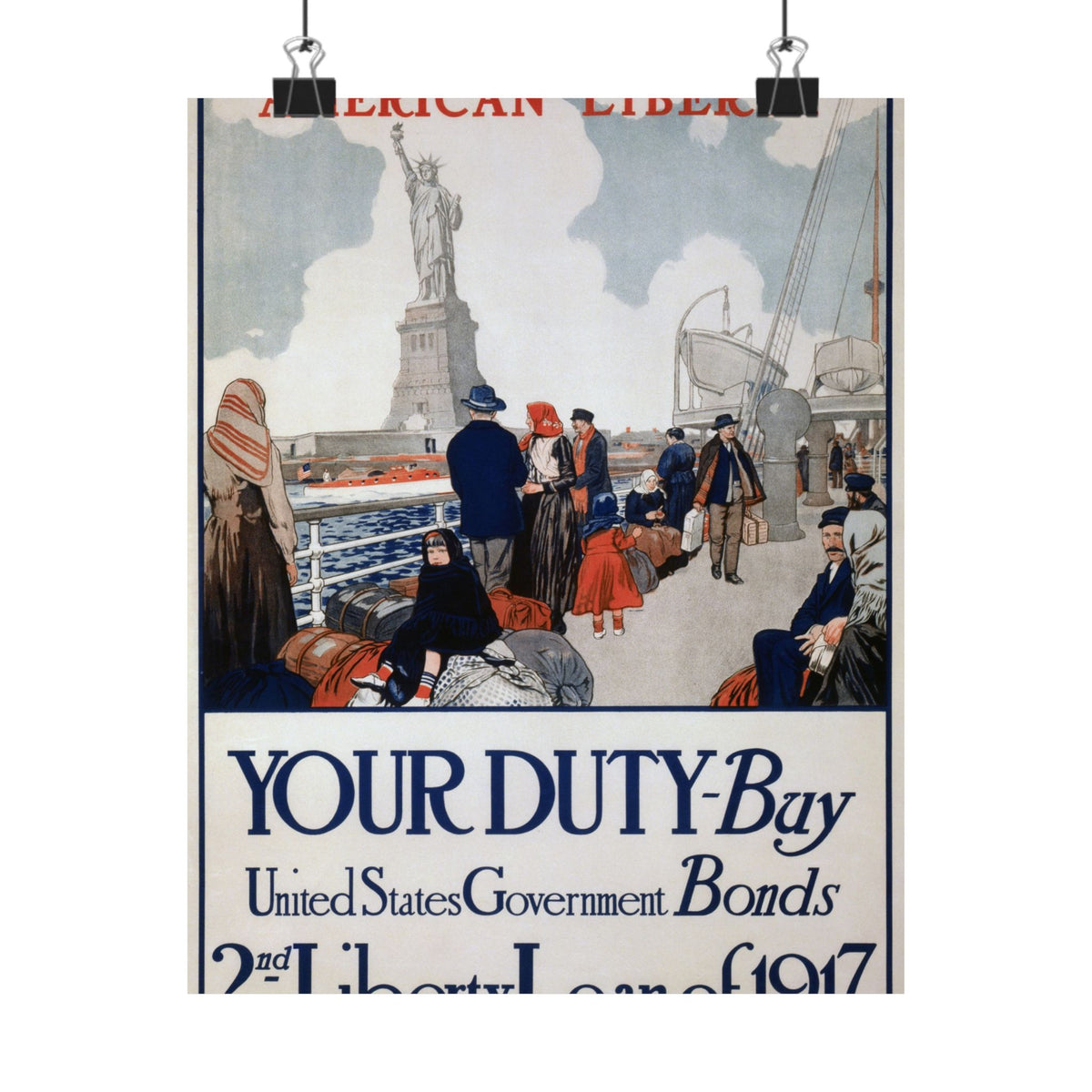 Statue of Liberty 1917 Vintage Poster