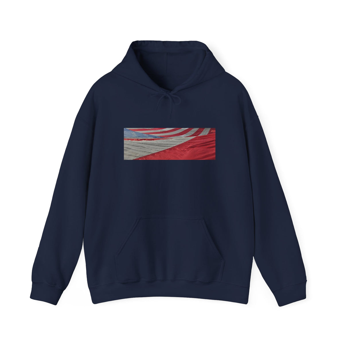 Tattered Restored American Flag Hoodie