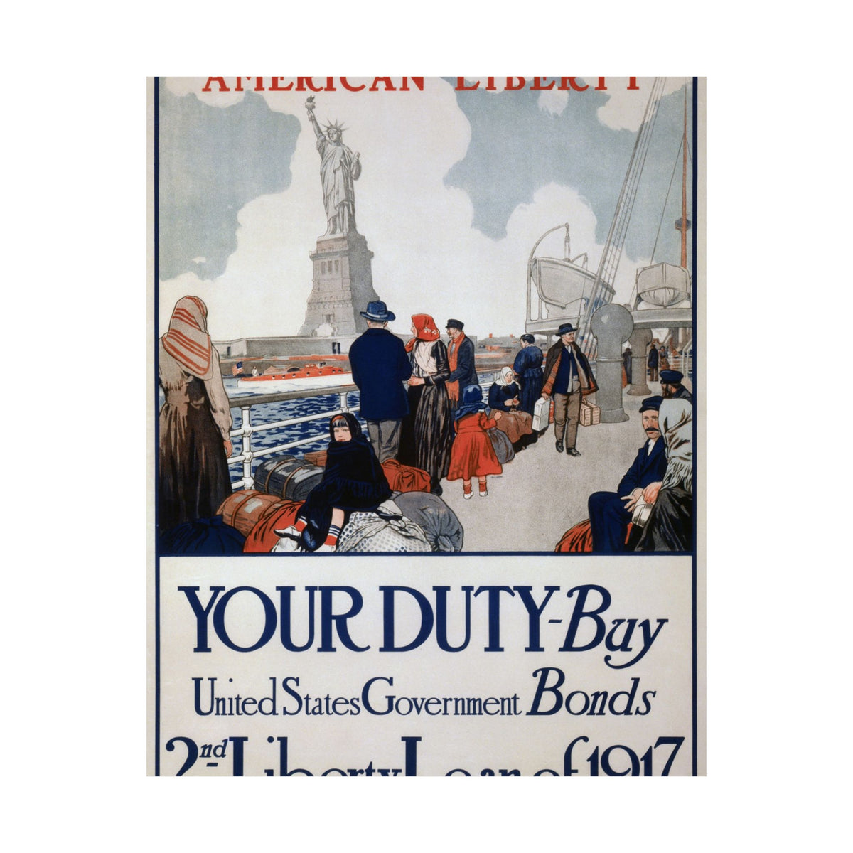 Statue of Liberty 1917 Vintage Poster