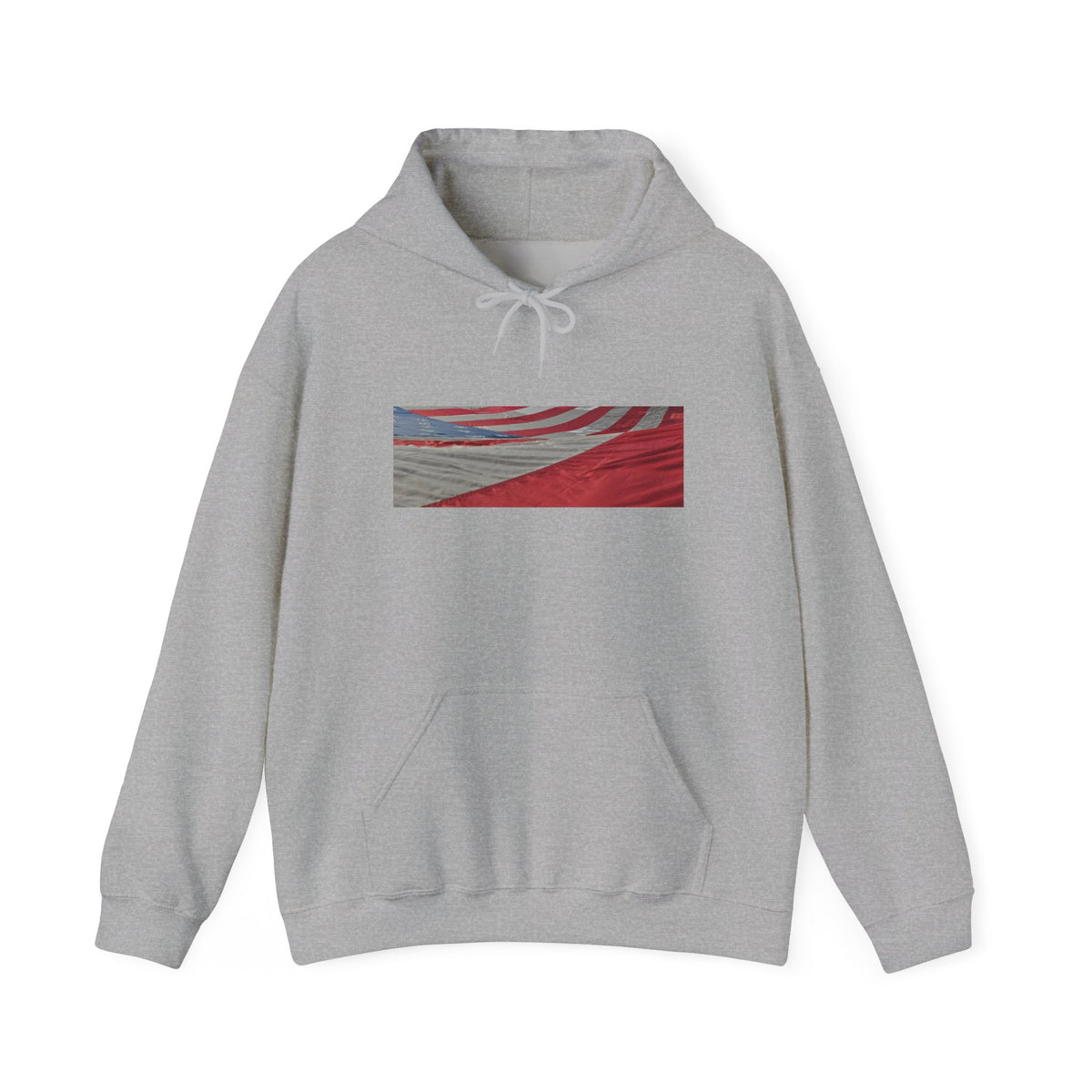 Tattered Restored American Flag Hoodie