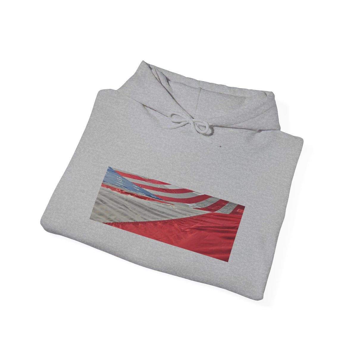 Tattered Restored American Flag Hoodie