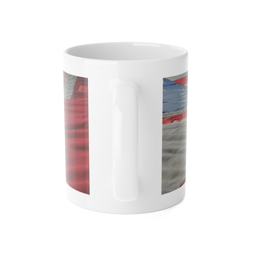 Tattered Restored American Flag Mug