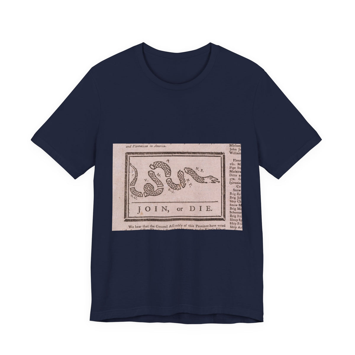 Join or Die Franklin 1754 Tee