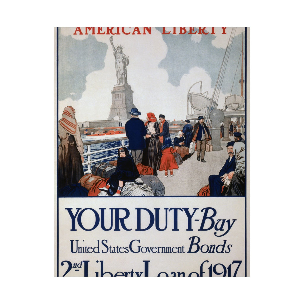 Statue of Liberty 1917 Vintage Poster