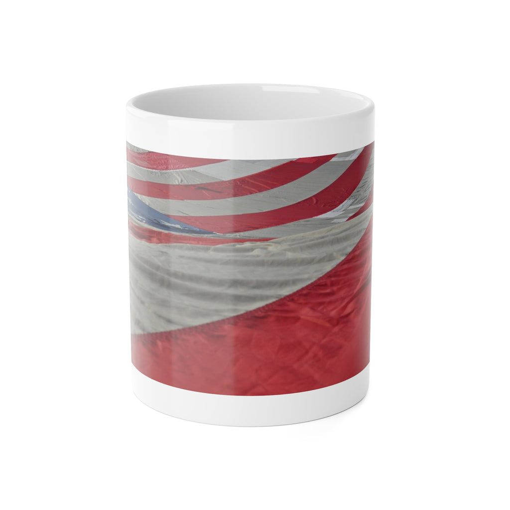 Tattered Restored American Flag Mug