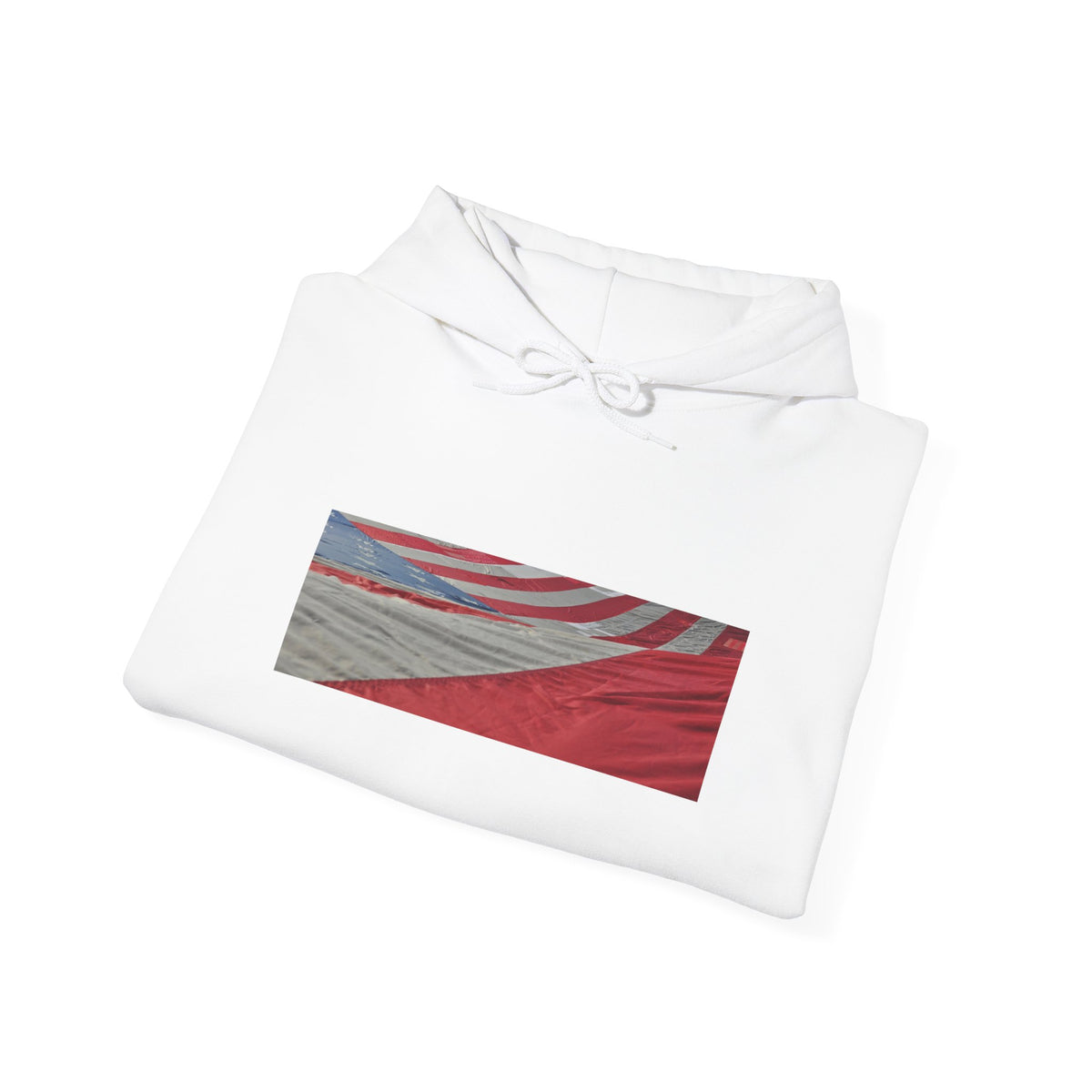 Tattered Restored American Flag Hoodie