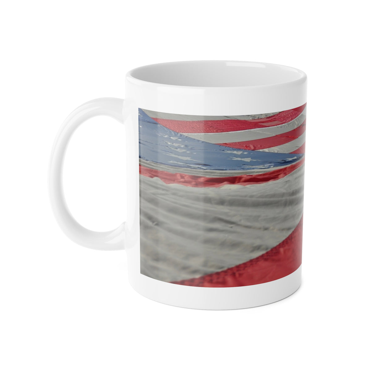 Tattered Restored American Flag Mug